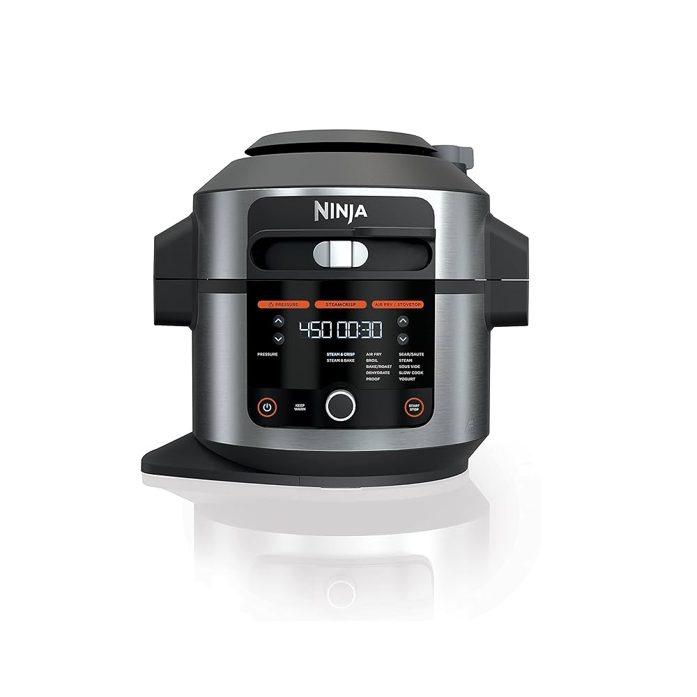 Ninja OL501 Foodi Friteuse à vapeur 14 en 1 avec couvercle